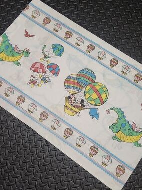 Vintage 90s Disney Mickey & Friends Balloon Pillowcase Dumbo Pluto Donald